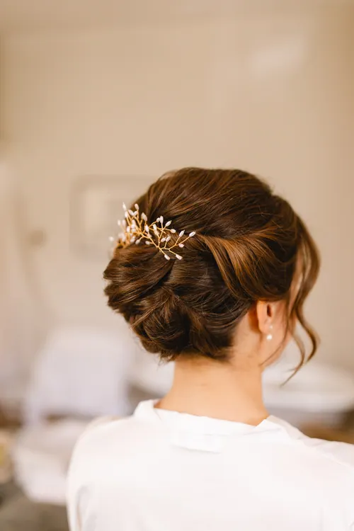 Twisted bridal french pleat. Photography - Courtney Louise photography